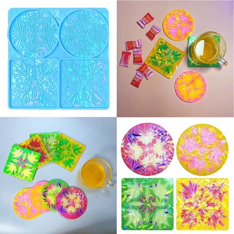 

Silicone Mold Multi-functional Drink Coasters Epoxy Casting Mold DIY Art Tool N0HE