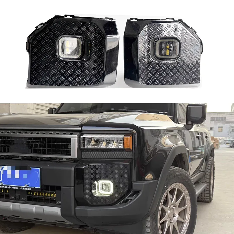 도요타 랜드 크루저 Prado LC250 2024 용 LED FT 안개 램프 동적 회전 신호 자동차 DRL 12V LED 러닝 골든 아이 라이트 장식