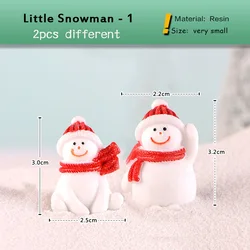 Festive Resin Santa & Snowman Miniature Figurines for Home and Garden Decor (Little Snowman 1)