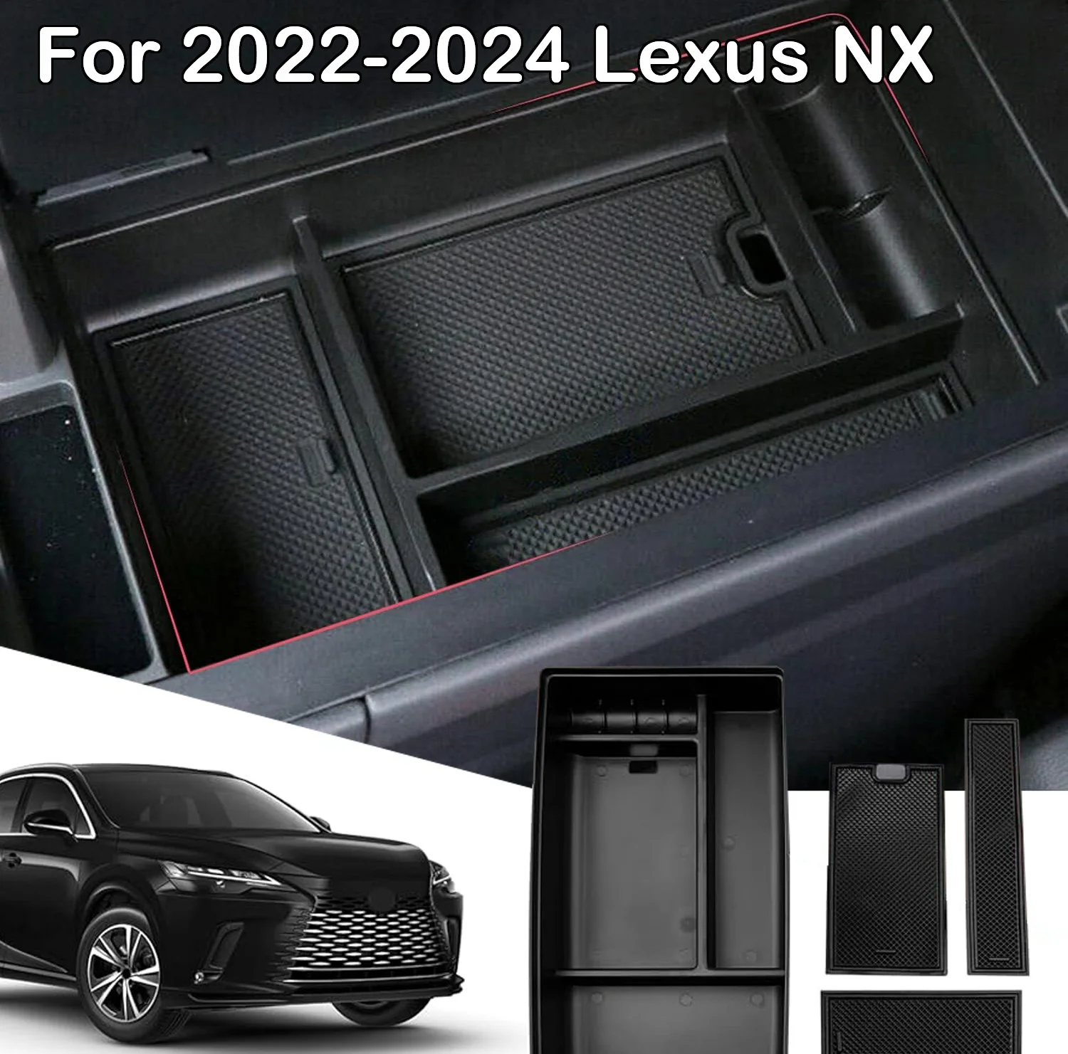 

Center Console Storage Car Box For Lexus NX NX 250/NX 350/NX 350h/NX 450h+ 2022 2023 2024 Armrest Storage Box Accessories Car