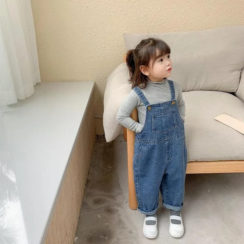 

Little Girls for Boys Strap Jean Loose Kids Pants Fashion Toddler Pants Baby Overalls Denim Overalls Children Trousers Casuales