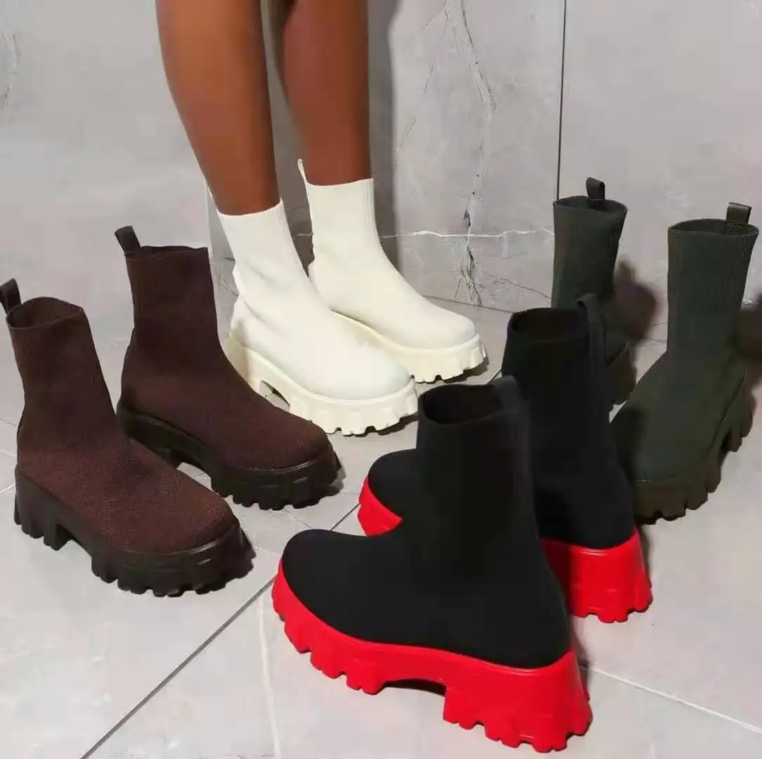 

Women's Sneakers Socks Sneakers Women's Platform High Heels Autumn and Winter Sneakers Women's Casual Shoes Platform
