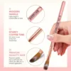 3Pcs Acrylic Nail Brush Set #8/10/14 Professional Acrylic Powder Extension Nail Brushes Nail Art 3D Carving Manicure Salon Tools 3