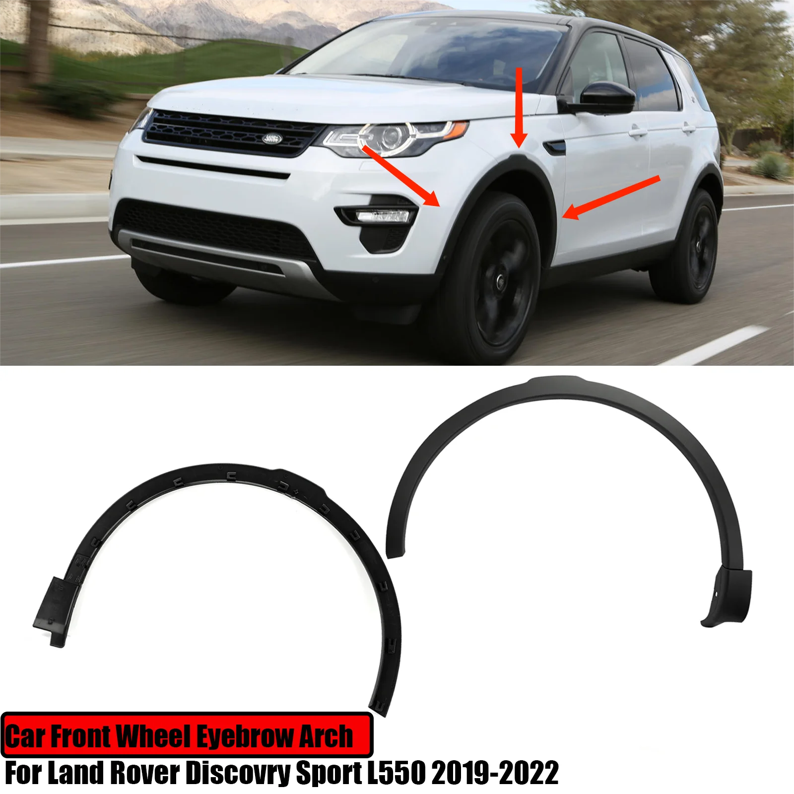 

For Land Rover Discovry Sport L550 2019 2020 2021 2022 Car Front Wheel Eyebrow Arch Moulding Fender Flares Trim Left Right