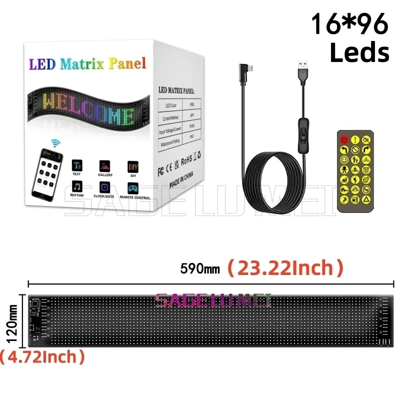 LED Signs Display Light Panel DIY Multilingual Programmable LED Matrix Pixel Panel Flexible Display Ad
