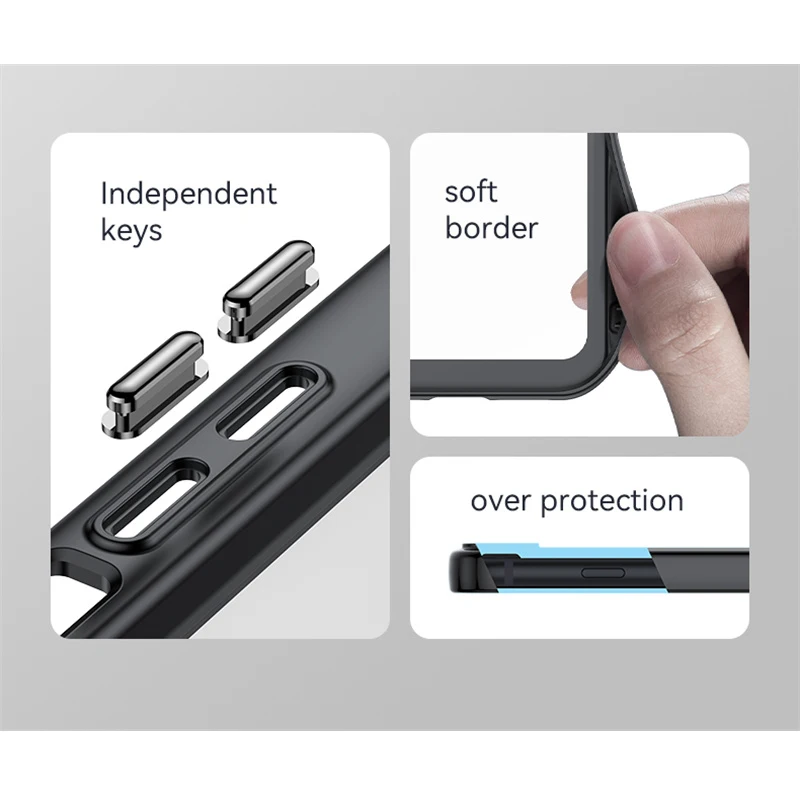 Transparent Shockproof Phone Case Cover - Clear Back Protective s