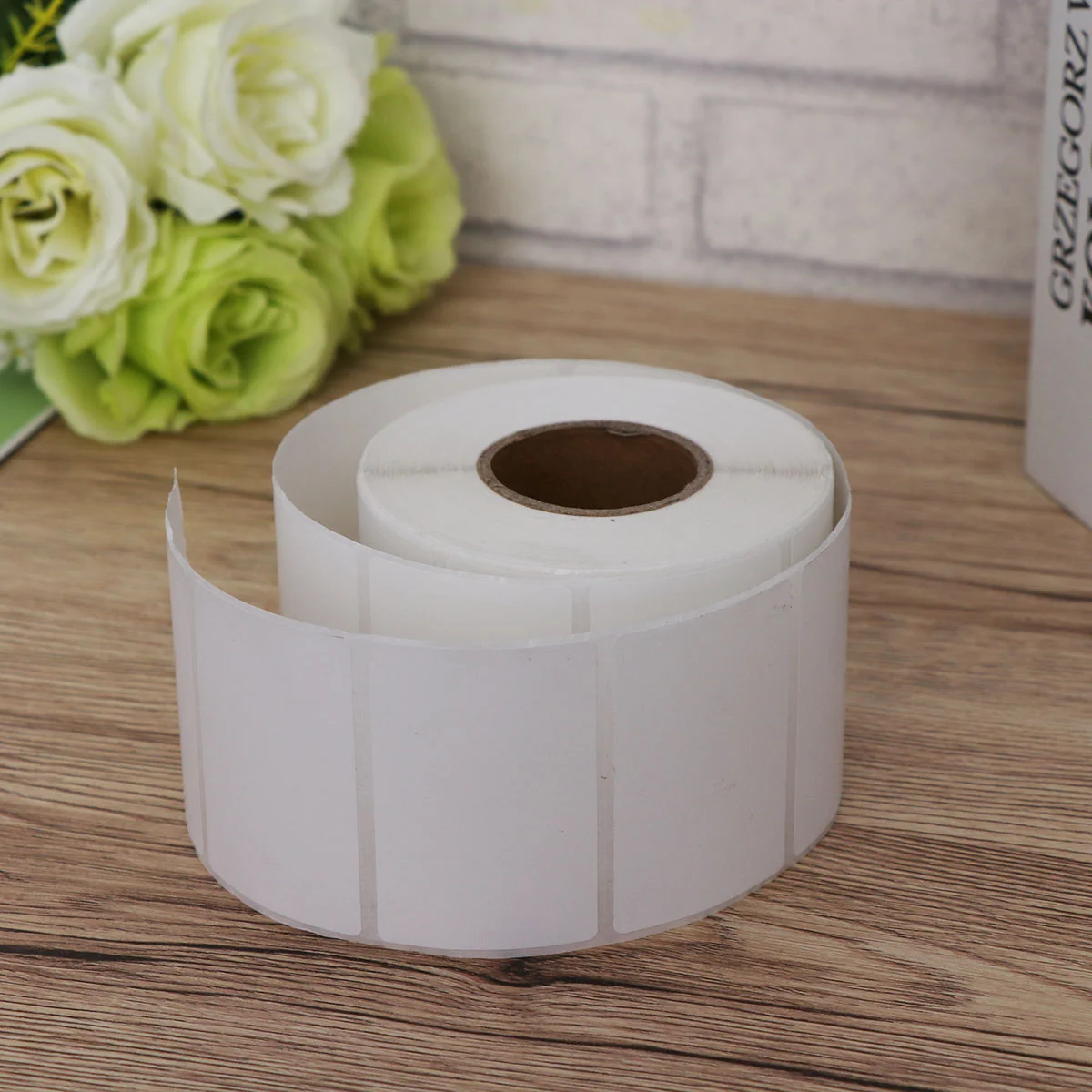 

Colorful Labels Thermal Transfer Labels Printer Paper Self-Adhesive Blank Stickers for Office Kitchen Milk Tea Shop (White)