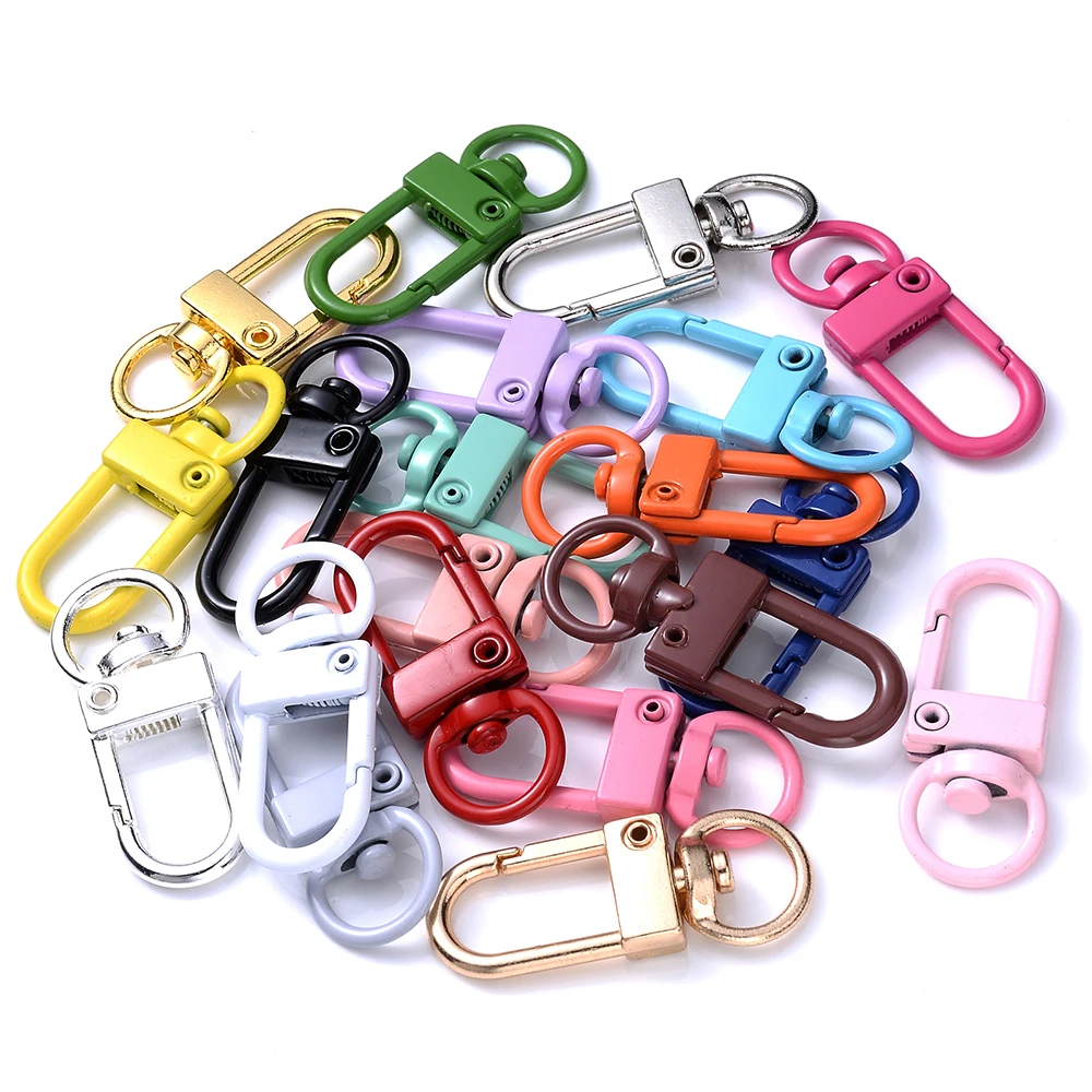 Set of 10 Elegant Gold and Silver Plated Lobster Clasp Hooks for Jewelry Making and Crafting