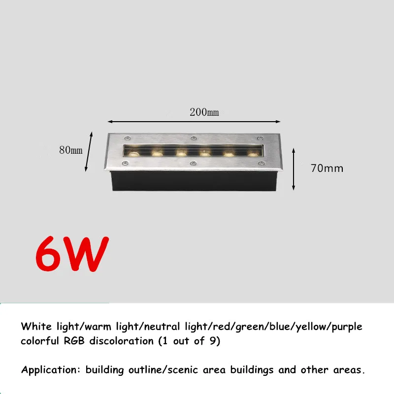 Description Picture 3 of itemStrip Buried Light Embedded Wall Wash Lamp Outdoor Waterproof Led Strip Underground Lighting Step Square Corridor Floor Lamps