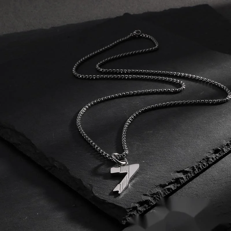 Collana con ciondolo numero 7 per uomo e donna stile hip hop_voghion.com