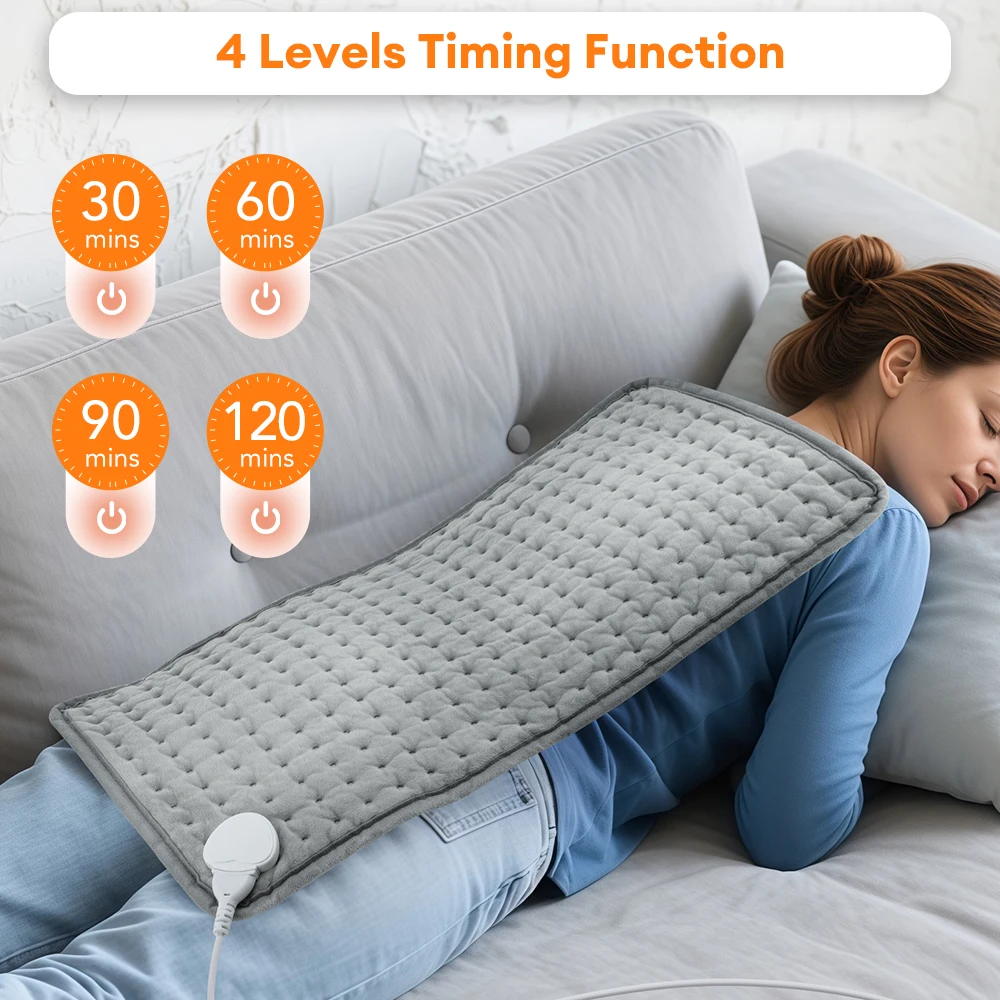 30*60cm Electric Heating Pad For Back Neck Shoulder Heated Massage Physiotherapy Pads Winter Warm Thermal Blanket Washable Timed