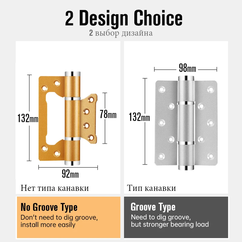 KAK 2 Pack Hydraulic Door Hinge Automatic Door Closer 90&deg; Positioning Adjustable Stopper Soft Closing 50KG Hardware door stopper door closer