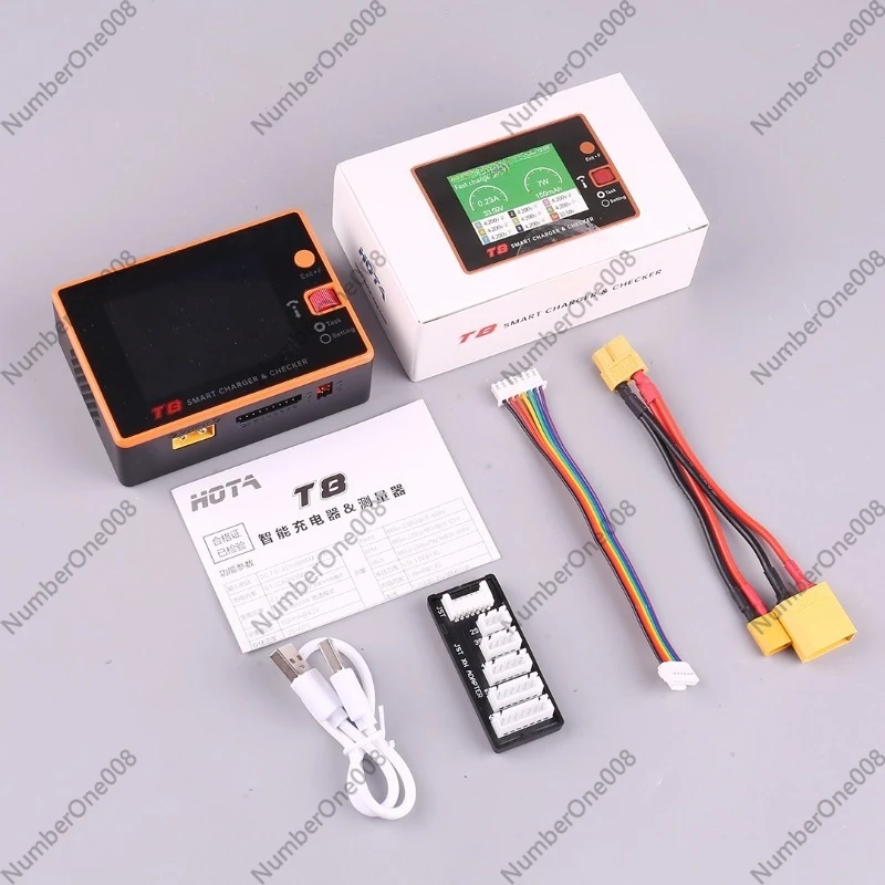 HOTA T8 650W 22A 1-8S Интеллектуальное зарядное устройство, интеллектуальное балансировочное зарядное устройство с экраном 2,8 дюйма для RC Lipo батареи thumbnail 2