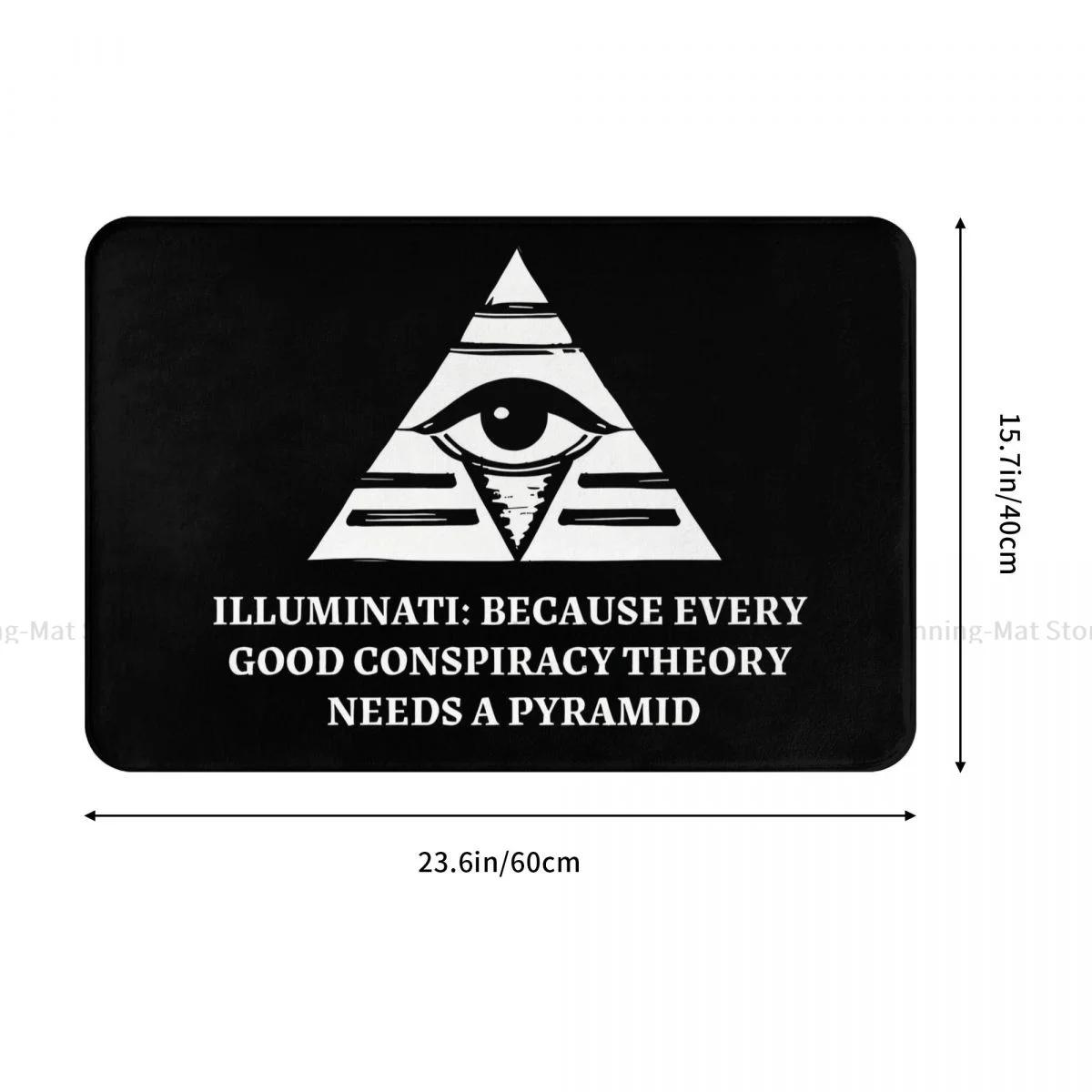 Illuminati Bathroom Mat Because Every Good Conspiracy Theory Needs A Pyramid Doormat Kitchen Carpet Entrance Door Rug Home Decor 2