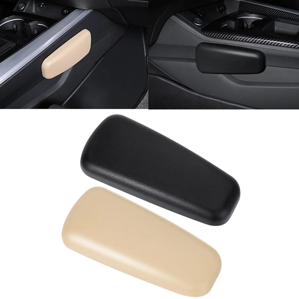 

1PCS PU Leather Car Leg Knee Cushions Elbow Pad Armrest Soft Pad 6.89x2.95x1.18inch Vehicle Multifunctional Pad Black/Beige
