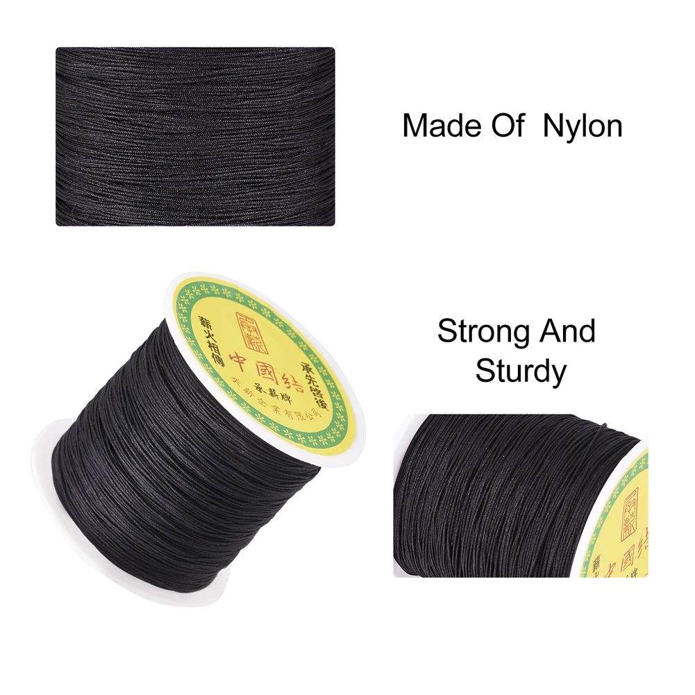 0.5mm 0.8mm Braided Nylon Cord Thread Beading String Rope