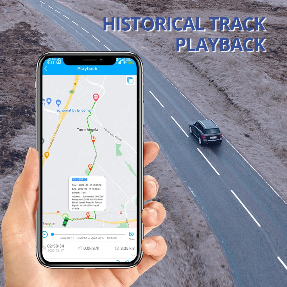 Lncoon C41 4G Car GPS Tracker With RealTime Tracking Remote Monitoring Multiple Alerts Motorcycle Vehicel Mini Trackers Free APP