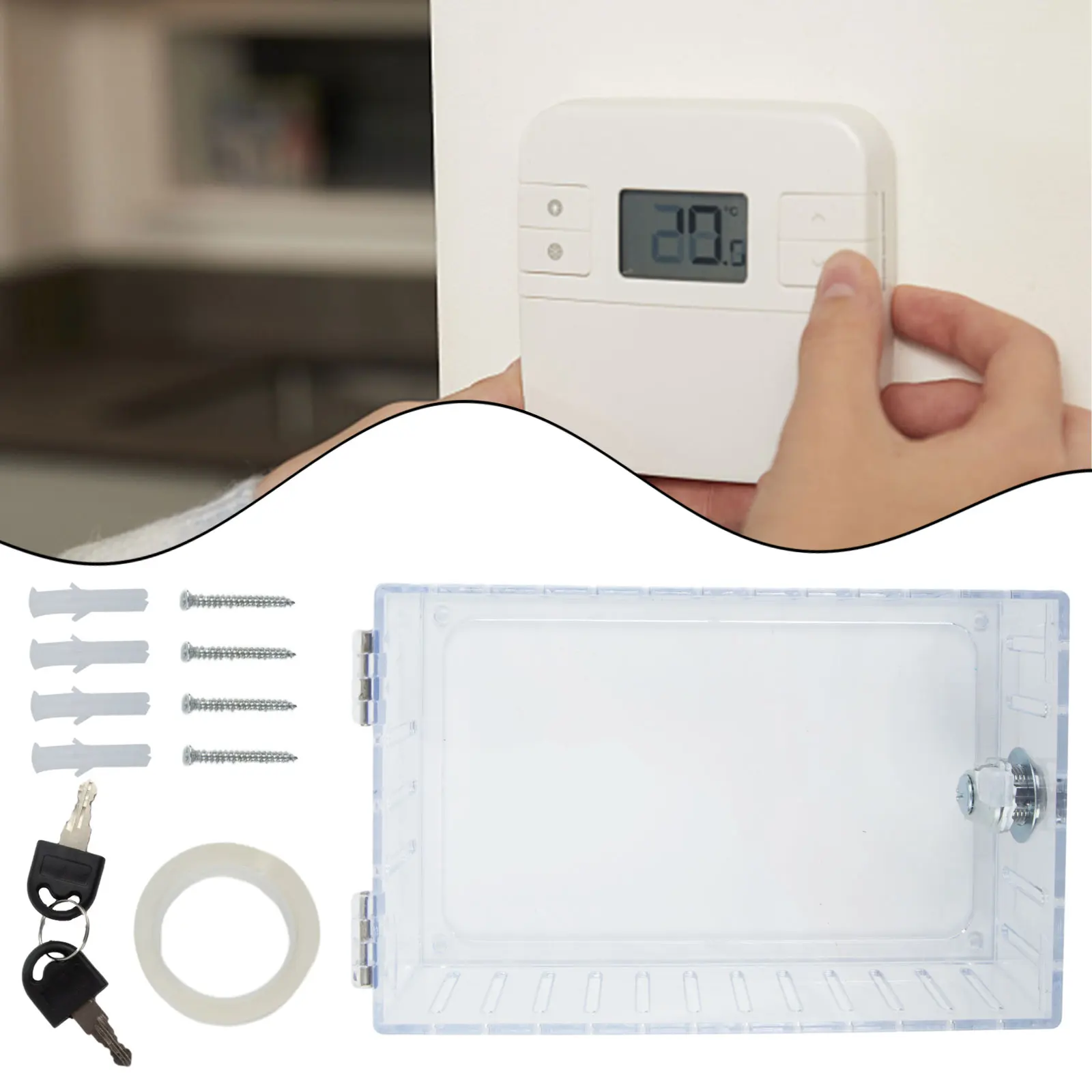 

Brand New Churches Homes Acrylic Box Lock Box Durable Easy To Install High Quality PS Material 7.2*5 Inches Clear