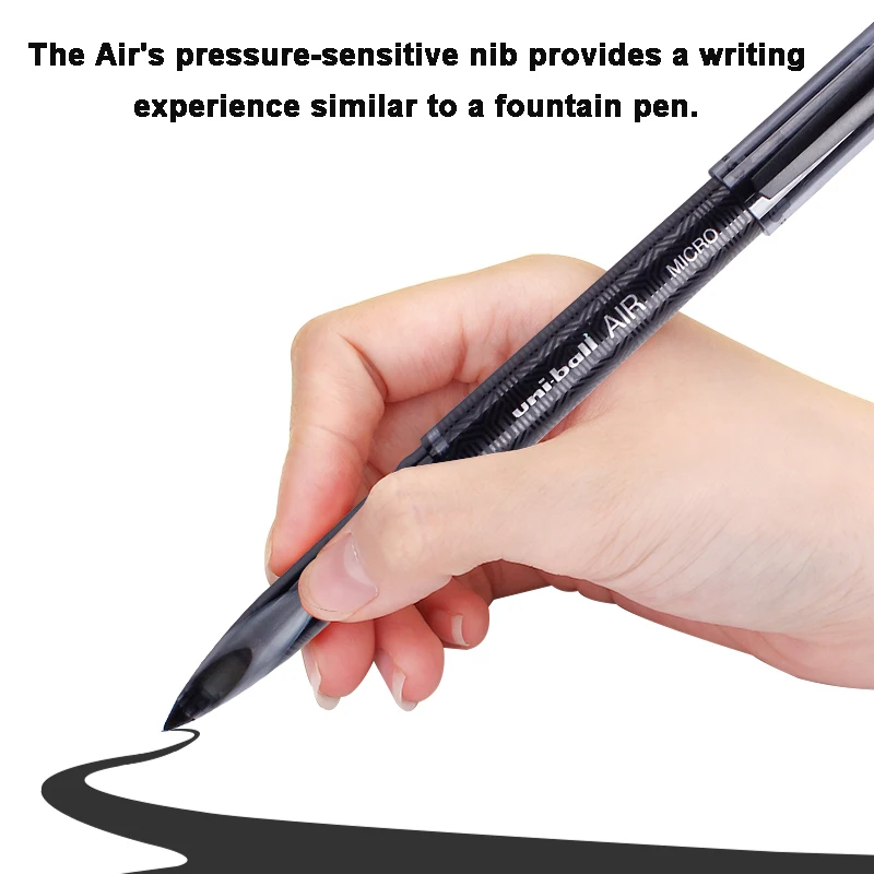 Uniball Calligraphy Brush Advanced Free Ink Control Gel Pen, UBA 188 Air Sign Pens for Fast Writing Handwriting Practicing Draft 4