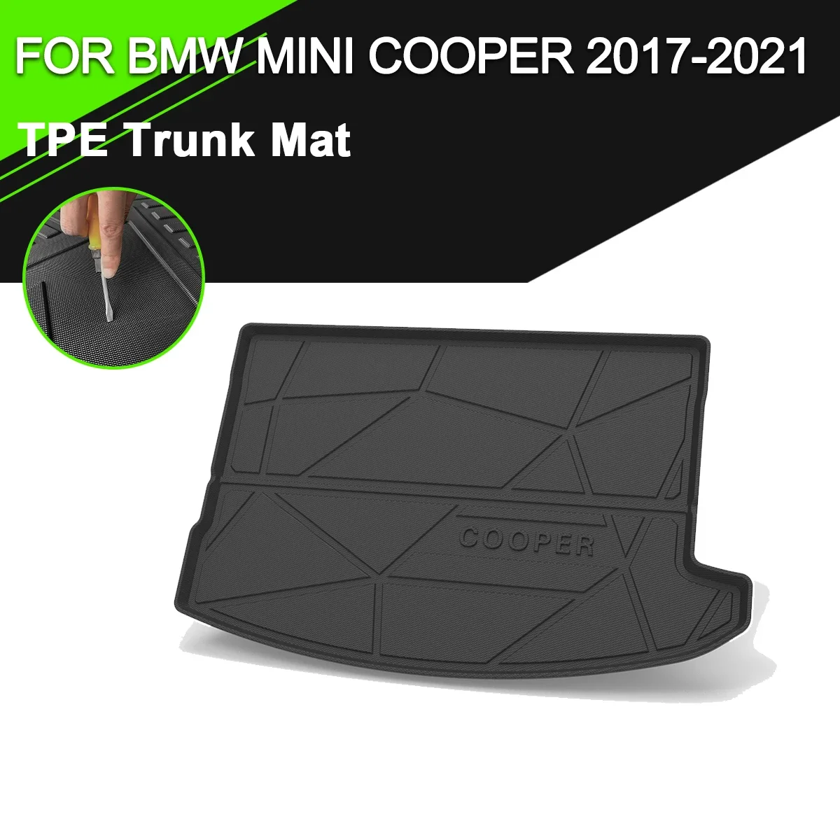 

Коврик для багажника ТПЭ для BMW MINI COOPER 2017-2021 автомобильный водонепроницаемый нескользящий резиновый подкладка для груза аксессуары