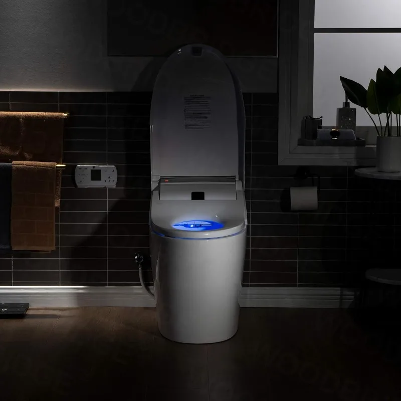 B0960S Auto Flush, Auto Open & Auto Close, 1.28 GPF Single Flush Toilet with Intelligent Smart Bidet Seat and Wireless Remote 6