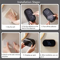 เครื่องจ่ายสบู่อัตโนมัติแบบติดผนัง ไม่ต้องสัมผัส สำหรับห้องน้ำ ห้องครัว ปรับได้ 3 ระดับ กันน้ำระดับ IPX5 5