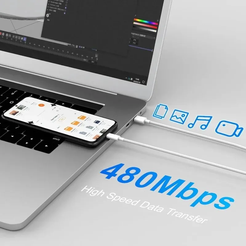 รูปสินค้า สายชาร์จ USB-C 120W ชาร์จเร็ว ทนทาน ใช้ได้กับหลายแบรนด์