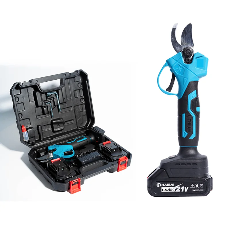 HAIBAI 브러시리스 전기 전정 가위, 무선 충전식 나뭇가지 전정 도구, Makita 18V 배터리용, 30mm