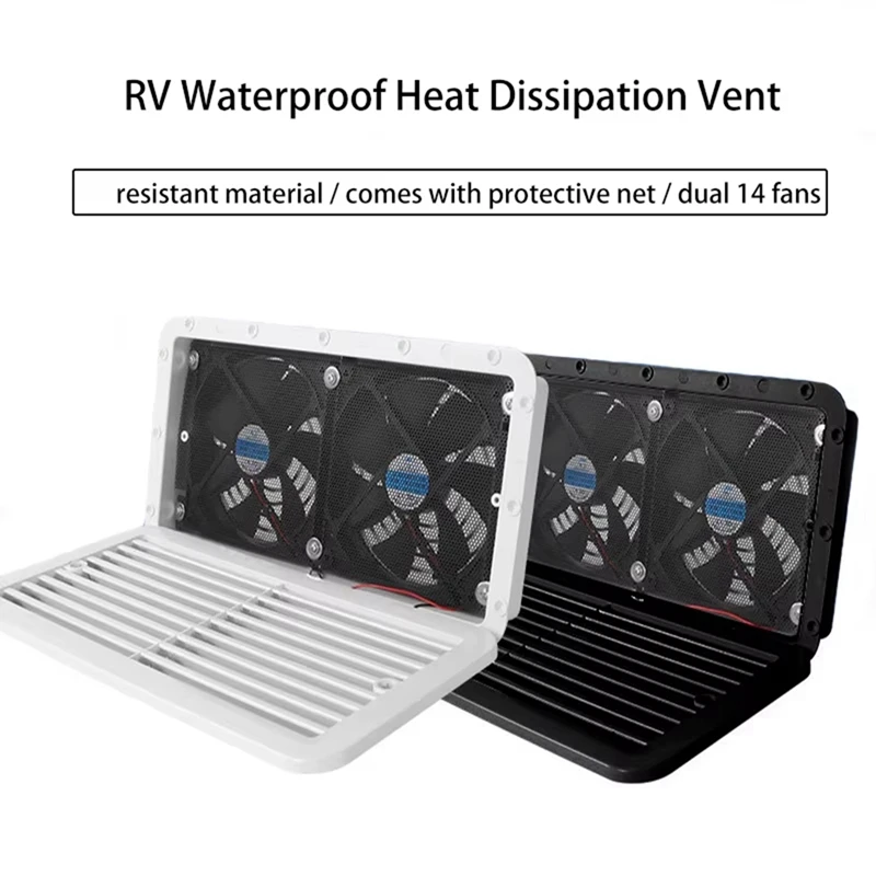 ATTWO-12V Caravan Ventilation Fan Air Vent Ventilation Cooling Exhaust Fan Waterproof RV Side Air RV Silent