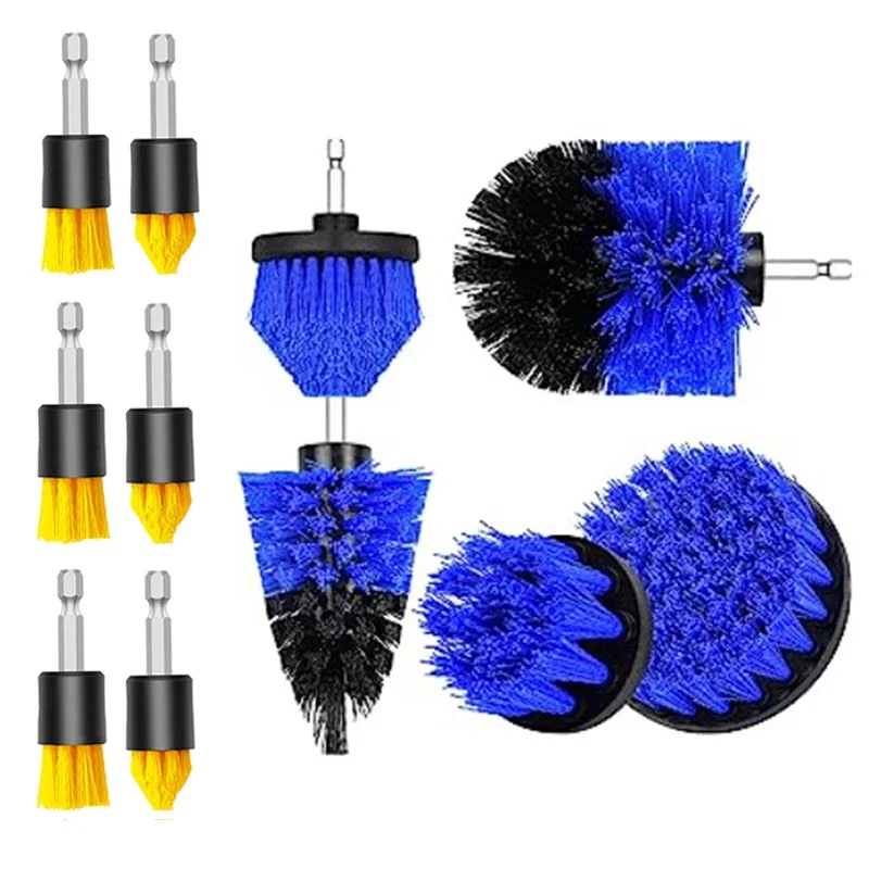 EAFC Electric Scrubber Brush Drill Brush Kit Power Drills Scrubber Brush For Car Wash Cleaning Tires Brush For Car Accessories 6