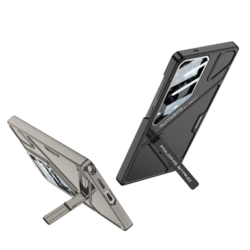 Durable Hard Shell Phone Case with Lens Protection & Built-In Holder