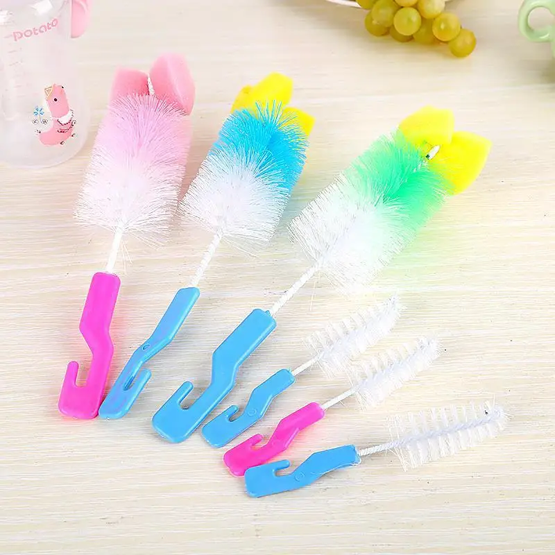 Baby Bottle Brush Set 360 Degree Cleaning Upright Nylon Bottle Brush Set cleaning brush,bottle cleaning brush,bottle brush,cleaning brush set