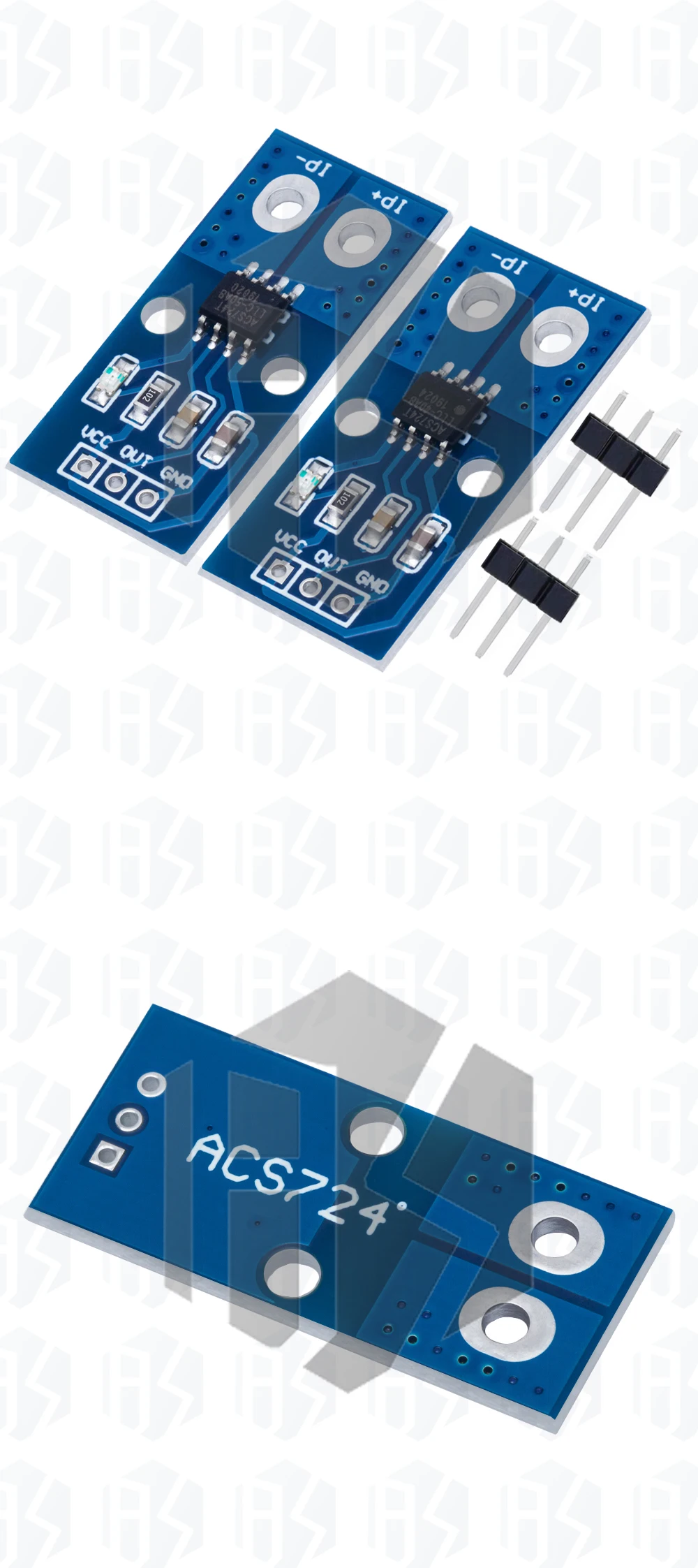 1~10 Stück 40A 50A 5V Hall-Stromsensor-Modul ACS724 Modell für Arduino Erkennungsplatine ACS724-LLCTR-40AB – Detail 7