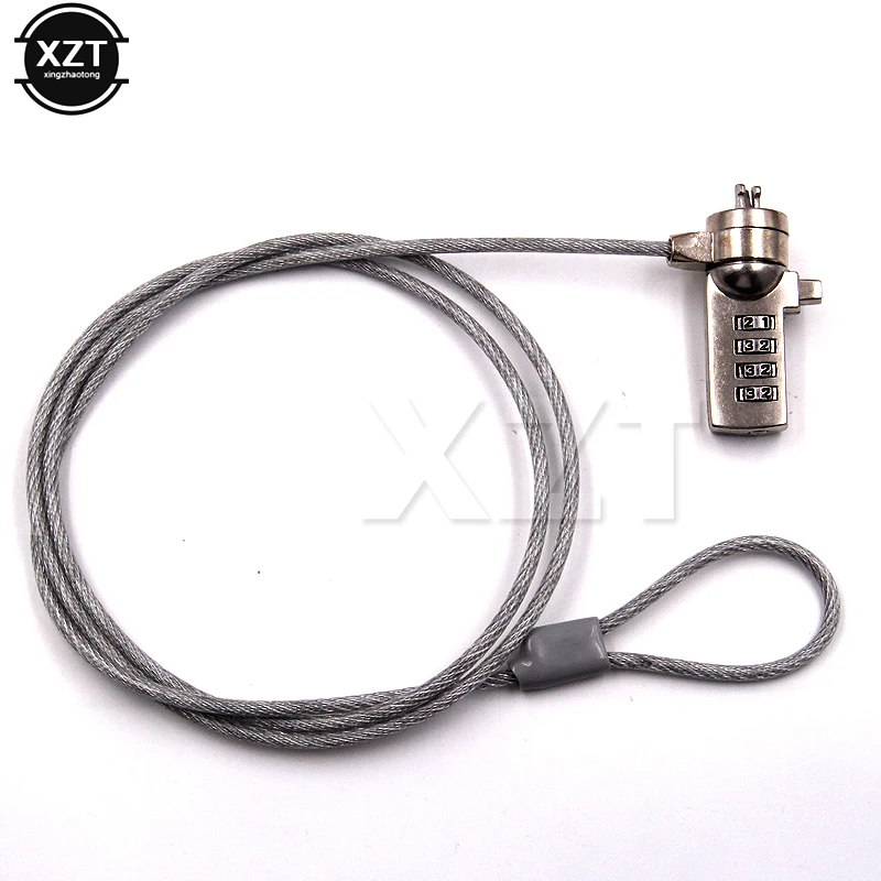 4 Digit Password Security Cable Chain Computer Lock Anti-theft Key Chain for Notebook PC Laptop
