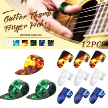 

Auitar Celluloid Thumb And Index Finger Pick Mediator Cellul Finger Pick Random Color (3 Thumb +9 Index Finger)+ Storage Box