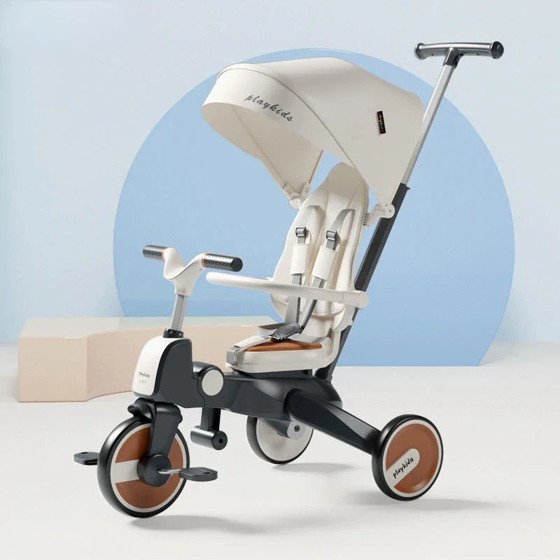 Children's Tricycle Multifunction Folding Baby Strollers Three Wheel Strollers Bidirectional Pram for Kids Trolley Baby Carriage