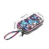 1PC Print Canvas Three-layer Long Wallet Larger Capacity Coin Purse Portable Waterproof Female Handbag Print Canvas Bag 5