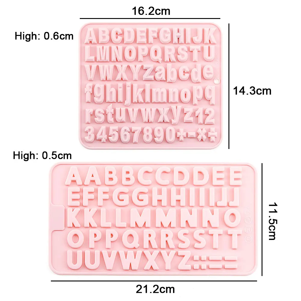 3-teiliges Silikonformen-Set Mit Herz-Buchstaben & Zahlen – Für Fondant, Schokolade, Harz & DIY