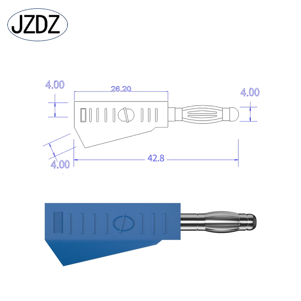 JZDZ 10PCS 4MM Stackable Banana Plug Copper Nickel Plated Soldering Electrical Connector DIY Tools J.10029