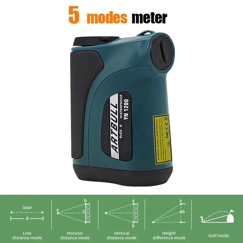 Laser Rangefinder Hunting Outdoor 1200M 650M Golf Range Finder with Flag-Lock Slope Adjusted Distance Meter Monocular laser rangefinder distance meter