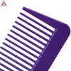 Wholesale Colorful Plastic Detangling Anti-Static Cutting Comb Carbon Fiber Hairdressing Combs 5