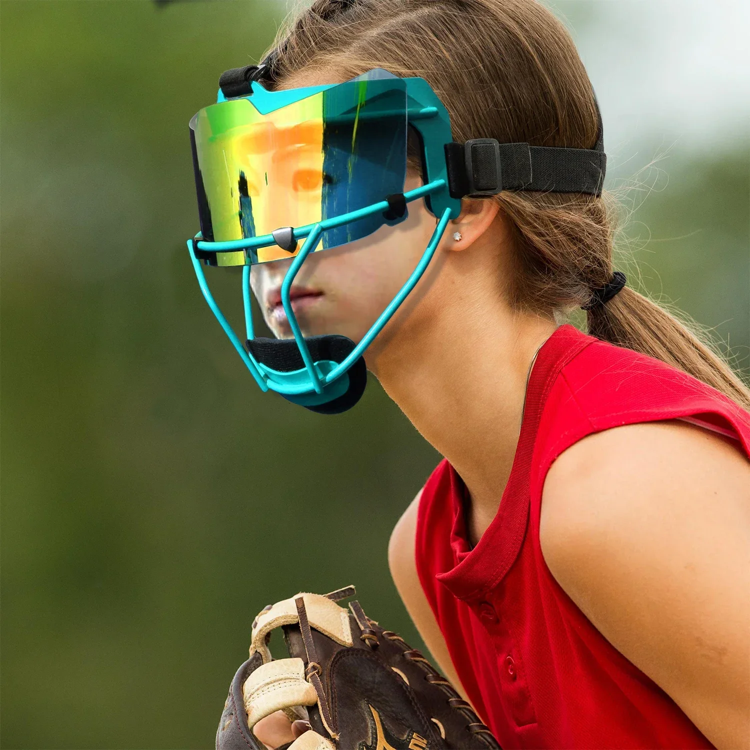 Defense Softball Fielders Mask Softball Visor Face Mask Baseball Lightweight Protective Sport Equipment For Adluts&Youth