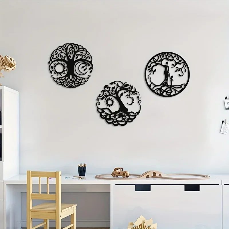 

HELLOYOUNG Tree of Life Home Art Decor Outdoor Metal Tree of Life Wall Decor Garden Sculpture Wall Background Decoration Livingr