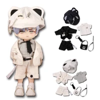ob11 Clother Cute Uniform Molly Doll Gentleman Suit Clothes Shirt Tie Decoration Fishbone Razor Hat 12 Points Bjd GSC Body 1