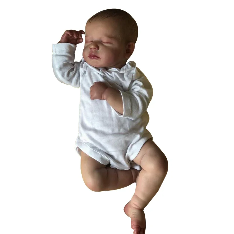 

50CM Newborn Baby LouLou Lifelike Real Soft Touch High Quality Collectible Art Reborn Doll with Hand-Drawing Hair