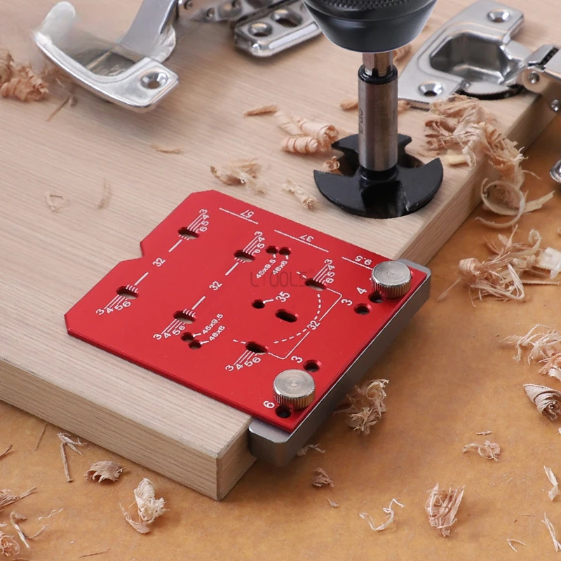 

Hinge Hole Opener Woodworking Drilling Fixer Kitchen Cabinet Door Hinge Hinges Fixer Auxiliary Device Hinge Locator Manual Tools