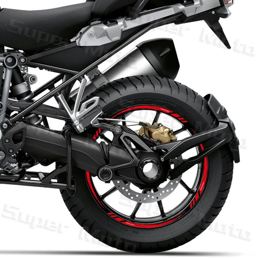 Motorcycle Rim Sticker 12"13 "14"15"16"17"18" inch Reflective Motorcycle Rim Sticker Wheel Hub Stripe Tire Decal Tape for Kawasaki Suzuki Honda YAMAHA