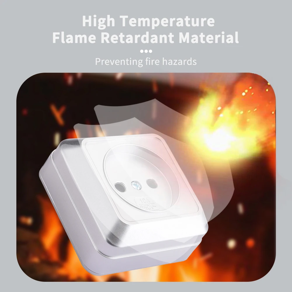 Wall Socket electrical socket,power socket,extension sockets Silvery Europe Exterior Flame Retardant