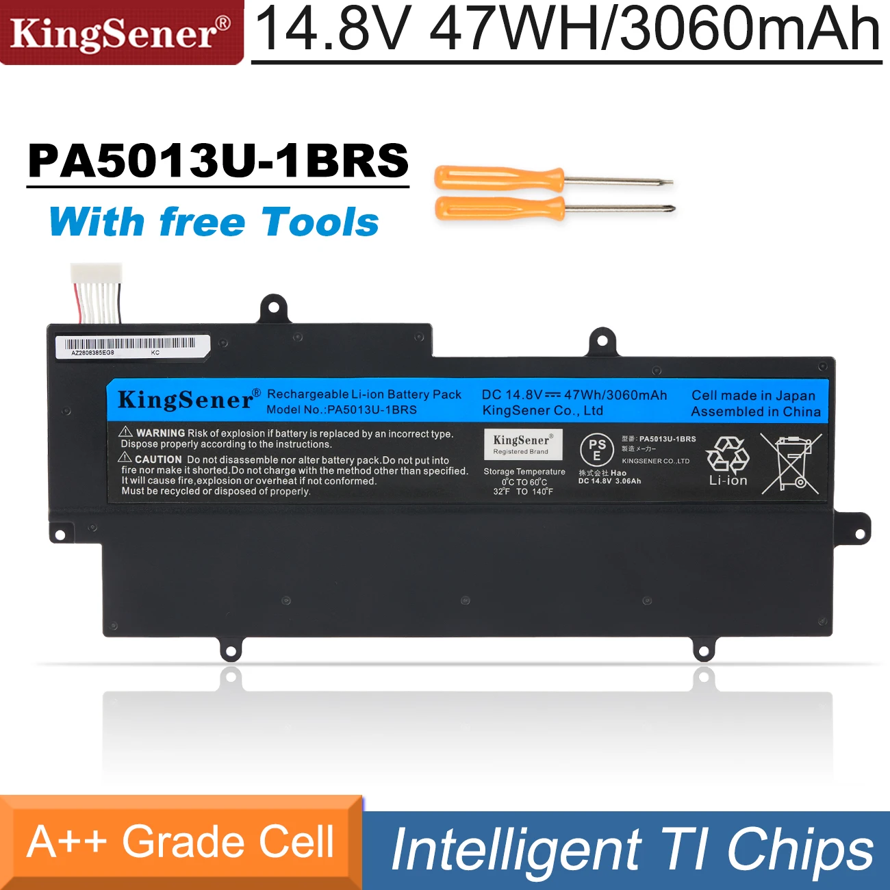 Фото Аккумулятор KingSener для ноутбука Toshiba Portege Z830 Z835 Z930 Z935, 14,8 в, 3060 мАч №1