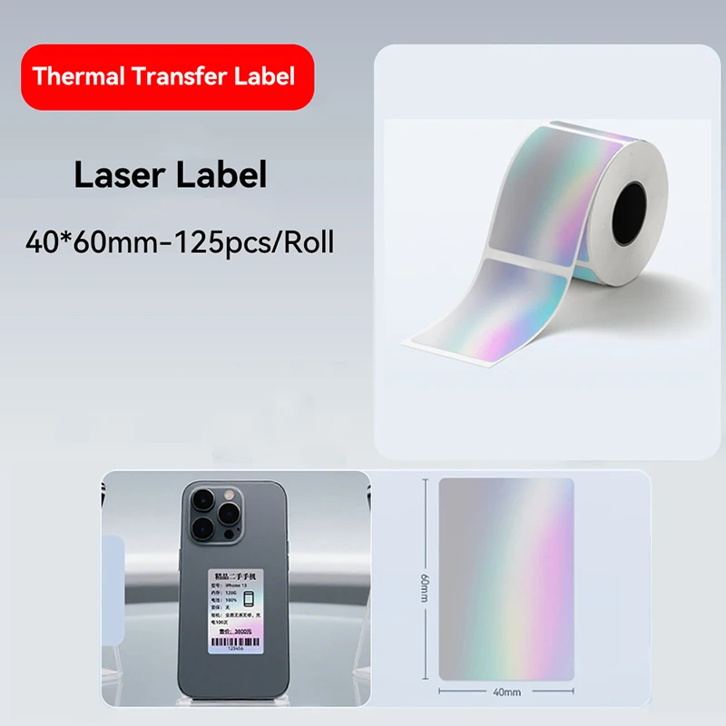 Niimbot M2/M3 Laser Silver Label Thermal Transfer Printing Paper Round Square La